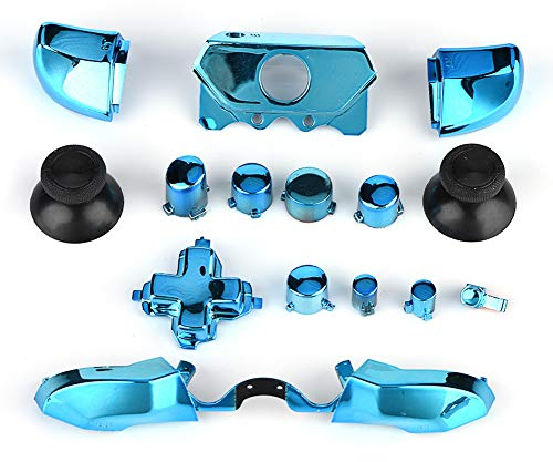 Mods de Manette Xbox, Thumbsticks Bullet ABXY pièces de Rechange pour Manette Xbox One S X de Microsoft(Bleu)