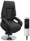 Cavadore Ledersessel Edinburgh / Fernsehsessel mit Aufstehhilfe, elektrisch verstellbarer Relaxfunktion / 2 E-Motoren / 74 x 114 x 77 / Echtleder: schwarz