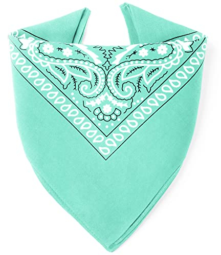 Karl Loven Bandana 100% Baumwolle Premium-Qualität für Damen Herren Halstuch Kopftuch original Paisley Muster Headwear Haar Schal Ansatz Handgelenk Kopf Biker