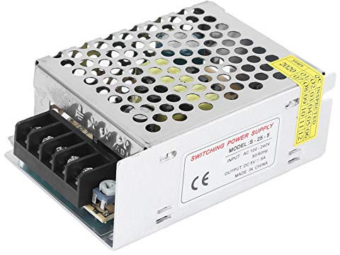 Fuente de Alimentación Conmutada, Adaptador de Controlador de Fuente de Alimentación con Interruptor de Aleación DC 5V, Tira de Luz de Pantalla para LED (S-50-5(5V/10A/50W)AC100-240V)