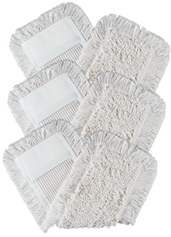 BELLANET 3er Set Wischbezüge weiß 50cm aus Baumwolle für empfindliche Böden & Echtholzböden