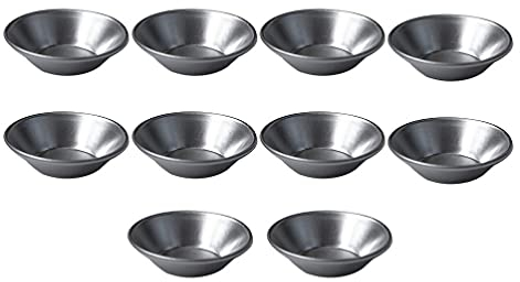 Cabilock 24Pcs Ei Torte Form Aluminium Cupcake Backform Mini Torte Pfannen Wiederverwendbare Muffin Tassen Obst Torte Formen Tartlets Pfannen Zinn Pie Formen für Quiche Tart Karamell