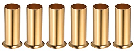 sourcing map Kerzensockel-Abdeckungen, 7,6 cm, Kronleuchter-Hülsen, Lampensockel, goldfarben, 6 Stück