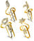 4Pcs Diamond Armor Rings Set Crystal Flower Knuckle Rings Vintage Leaf Finger Joint Costume Nail Ring for Women Girls Teens (Gold)