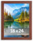 VictoR Bilderrahmen Dix 18x24 cm in Braun - moderner Holzrahmen mit bruchsicherem Acrylglas - Bilderrahmen Braun 18x24 - Fotorahmen Holz