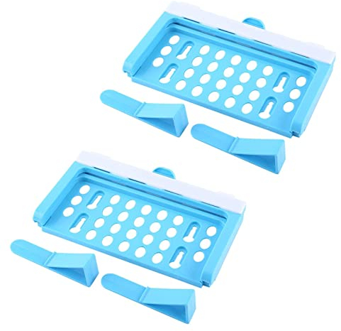 Beufee 2 Pack Trash Bag Holder, Reusable Plastic Hanging Organizer Trash Bag Holder, Foldable Plastic Garbage Storage Rack Cabinet Ideal for Kitchen Cupboard Bathroom Drawer, 20.8 X 11.5cm