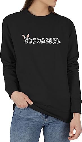 Sweater Pullover Sweatshirt Herren Damen - Skiurlaub Apres Ski - Skihaserl - XXL - Schwarz - hüttengaudi Skihase Party Outfit Wintersport skihasen Skifahrer skifahr apre haserl Skifahren Geschenke
