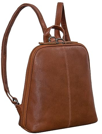 STILORD 'Calla' Lederrucksack Damen Klein Elegant Rucksack Frauen City Daypack Backpack Modern Ledertasche Kleiner Tagesrucksack 10-11 Zoll Tabletrucksack Echtleder, Farbe:toretto - dunkelbraun