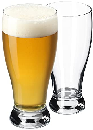 KADAX Set di bicchieri da birra in vetro, tulipani da birra, bicchieri di grano per birra scura e chiara, bicchieri da birra artigianali, boccale da birra (565 ml, 2 pezzi trasparente)