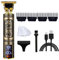 JAVENYIMAN Tagliacapelli professionale da uomo, T-Blade Zero Gapped, senza fili, ricaricabile, rasoio elettrico per barba con display a LED (oro)