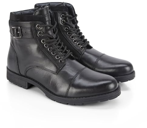 Silver Street London Men's JJ Casual Leather Ankle Lace up Boot with Buckle