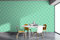 New Walls Retro Vliestapete 70er Dreiecke & Kreise modernes Tapetenmuster grün, weiß Wohnzimmer, Küche – 10,05 x 0,53 m