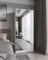 FurnitureHMD 2 Drawer Wardrobe Mirror Glass Bedroom Storage with Hanging Rail Clothing Storage Cabinet
