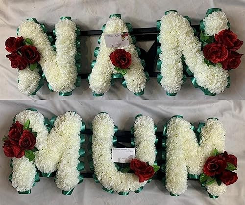Silky Bouquets Artificial Silk Funeral Flower Mum Nan Wreath Package Tribute Pair Memorial