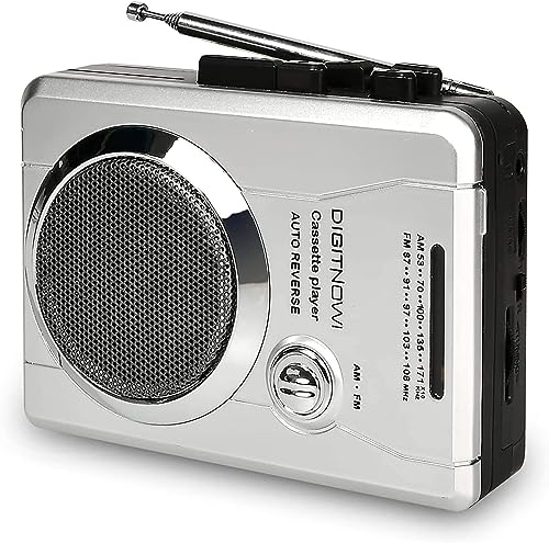 Lecteur de Cassette Tape Portable Walkman Radio,Enregistreur de Vocal avec Microphone,Radio FM AM,Mode Boucle de Lecture sur Bande, Lecture Avant et Arrière sur Bande, Prise Casque 3,5 mm