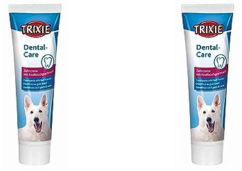 TRIXIE Pasta de Dientes Sabor a Ternera para Perros (Paquete de 2)
