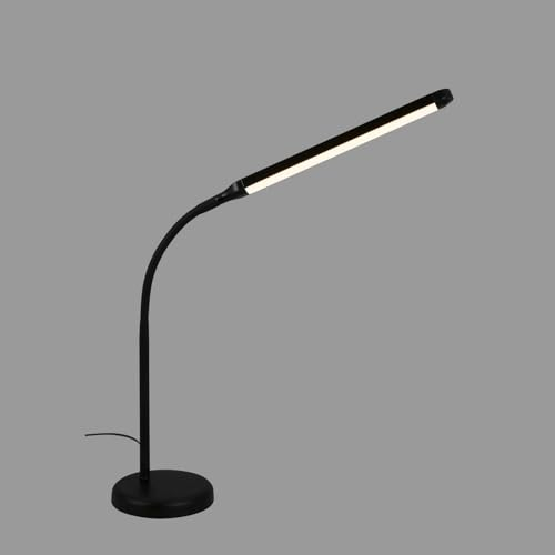 BRILONER - Lampe de chevet LED à variateur tactile, Lampe de table LED, bureau, lecture, variateur à 4 niveaux, noir
