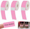 3 Rollen Selbstklebende Etiketten Wasserfestes Aufkleber zum Beschriften 12 x 40 mm Selbstklebendes Etikettenband für Schulen, Zuhause, Büro, kleine Unternehmen, 160 Bänder/Rolle (Rosa)