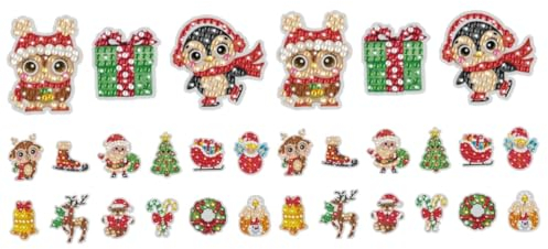 SAFIGLE 30 Stk Diamantzeichnung Spielzeuge Diamantmalerei Diy-diamant-kit Diamantbild Cartoon-diamant-kit Diamant-aufkleber-malerei Glitzernde Formen Aufkleber Malen Kind Plastik