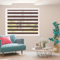 Zebra Blind - Day and Night Roller Blinds, Elegant and Durable Zebra Roller Blinds for Bedroom, Kitchen and Office, Easy to Clean, Curtains with Install Accessories - 150 cm Drop, Brown, 125cm Width
