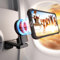 Flugzeug Handyhalterung für MagSafe–Klealook 4-in-1 Verstellbarer Handy ständer für Reisen, 360° Drehbare Schreibtisch Handyhalter Flugzeug mit iPhone,Android,Flugzeug,Küche,Büro-Magnetisch Schwarz