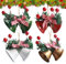 CutitiUU 4 Stück Weihnachtlicher Eisen-Doppelhornglocken-Anhänger,Weihnachtsbaum Glöckchen zum Aufhängen,Weihnachtsglocken,Decor Christmas Ornaments Iron Christmas,Metallglocken,Metal Hang up