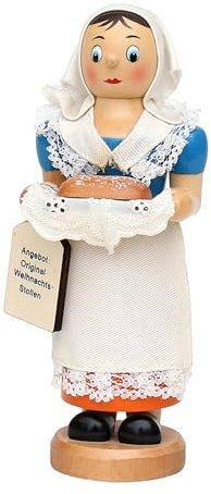 Generisch Räuchermännchen Stollenfrau mit rauchendem Stollen