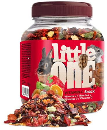 Little One Vitamin C Snack | 160 g | Ergänzungsfuttermittel für Nagetiere und Zwergkaninchen | Besteht aus Einer Beeren-, Früchte- und Gemüsemischung | Enthält Vitamin C