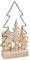 VBS Holz-Steckmotiv Metalltanne - Lichterglanz, 5-tlg., inkl. LED, ideal für Fotos, Platzkarten oder Notizen, Dekoration und Basteln