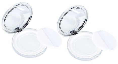 Baluue 2stücke Kompakte Lose Puderdose Mit Netzdesign Für Einfache Anwendung Und Transport Als Geschenk Für Freundin Ehefrau Oder Mama Sicher Und Wiederverwendbar