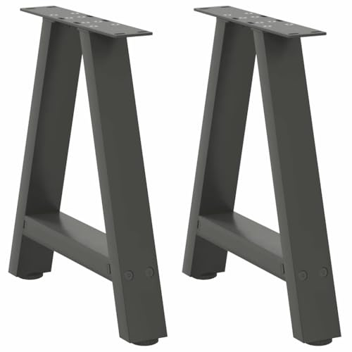 vidaXL Couchtischbeine A-Form 2 STK. Anthrazit 50x(42-43) cm Stahl