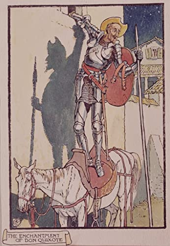 ARTXLXXBN Berühmte Gemälde Mode Leinwand-Malerei Bilder Wandgemälde Don quijote aus don quijote de la mancha von walter crane Poster Wandbilder für Office Home Decor 60x90cm