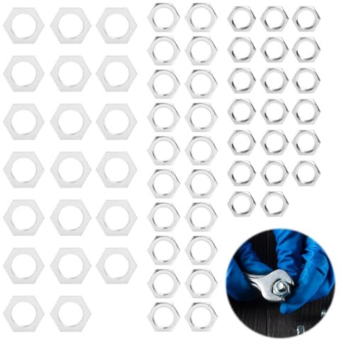 EuAcesry Dadi Esagonali M8, 60 PCS Dado Autobloccanti 8 mm, Esagonali in Acciaio Inox, per Viti bulloni Filettati e Barre Filettate Lndustrial Costruzione Elementi di Fissaggio (M8/M10/M12)