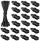 LALAGO 20pcs Élastique de Tension avec Crochet + Clips de Bâche, Extenseur avec Crochet 25cm, Tendeur de Bâche avec Clips de Tarp Noir pour Élastiques de Tente, Bâches, Filets, Bannières, Camping