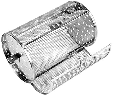 BEBEMOKO Edelstahl Rösttrommel Für Kaffee Und Nüsse Rotisserie Grillzubehör Röstkäfig Für Backöfen Ideal Zum Rösten Von Kaffeebohnen Und Grillen Von Erdnüssen Hitzebeständig Und