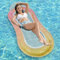 Aufblasbarer Wasserhängematte Pool Hängematte mit Kopfteil Badehängematte Wasser Luftmatratze mit Netz für Kinder Erwachsene; Für Sommerpool, Strand, See & Partys (Rosa-Oranger Farbverlauf)