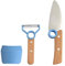 Market Stylez Kinder Kochmesser Set - 3 teilig - Kochmesser - Fingerschutz - Sparschäler - rostfrei Blau