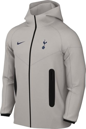 Tottenham Hotspur Tech Windrunner Nike Fußball-Fleece-Kapuzenjacke Mit Durchgehendem Reißverschluss Für Herren, Light Iron Ore/Binary Blue, HJ6434-014, XL