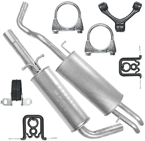 FERROZ Auspuff für VW Golf 4 IV 1997-2006 | Mitteltopf und Endtopf, Motoren: 1.6 FSI -2.0i | Kombi (Variant)