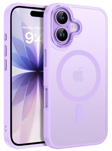 BENTOBEN Hülle für iPhone 17 Hülle mit Mag-Safe Magnetisch Hülle für iPhone 17 Durchscheinende Matt Anti-Fingerabdruck Handyhülle Rückseite Dünn Stoßfest Schutzhülle, Lavend