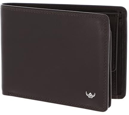 Golden Head Leder Geldbörse Polo RFID Protect Scheintasche 1154 Dunkelbraun