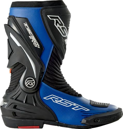 RST Tractech Evo D3O perforierte Motorrad Stiefel, schwarz/blau, 42 | Atmungsaktiv