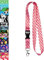 Umhängeband mit Metallclip für Kartenhalter 1 Hearts pink