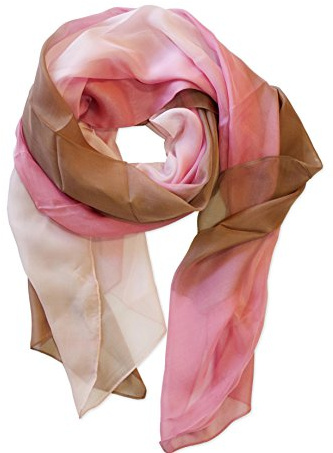 Posh Gear Damen Seiden Schal Chiffon Tri-Color aus 100% Seide
