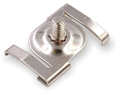 10x Deckenclip M6 für Odenwalddecken Schienen, passend für Rasterdecken ohne bohren | mit Gewindebolzen M6x10mm | vernickelt