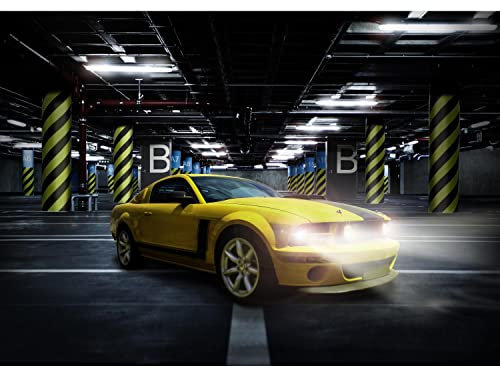 Runa Art Fototapete Game Car 352 x 250 cm Vlies Tapeten XXL Moderne Wandtapete Wohnzimmer Schlafzimmer Gelb 9199011b