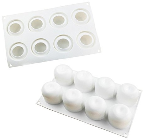 1PC 8x 3D Moule de Silicone en Forme de Pomme Moule de Gâteau Mousse pour Glace Chocolat Pâtisserie Dessert et Outil de Ustensiles de Cuisson