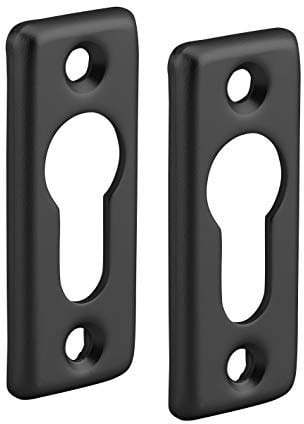 THIRARD - Paire de rosaces rectangulaires pour cylindre profilé, noir