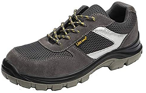 Gahibre Geras Zapatilla Seguridad transpirable libre de metal, Gris, 45