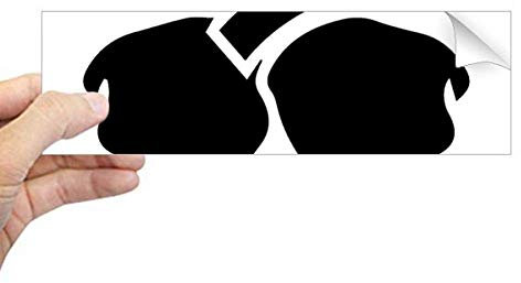 DIYthinker Geste Faust Silhouette Muster Rechteck Bumper Aufkleber Notebook Fenster Aufkleber